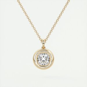 Simple Diamond Stone Necklace