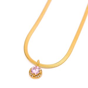 Pink Diamond Gold Necklace